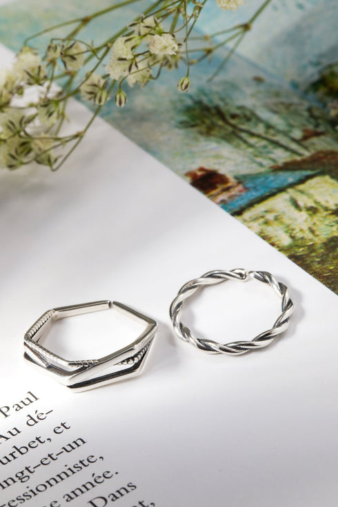 Set inele din argint Gaia